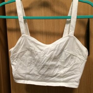 White Forever 21 Crop Top